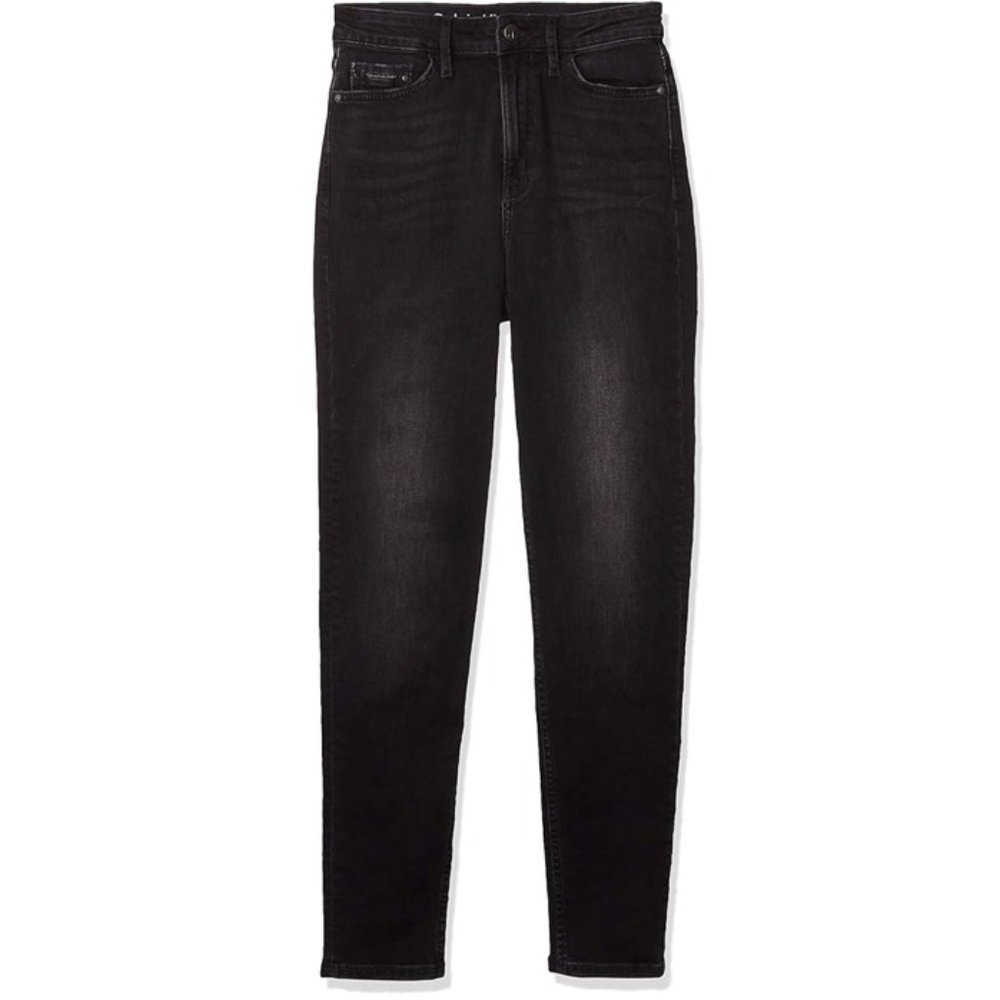 Calvin Klein Womens Standard High Rise Denim Legging Jean Empire Black 30"